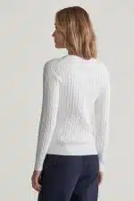 Clothes GANT STRETCH COTTON CABLE CARDIGAN