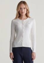 Clothes GANT STRETCH COTTON CABLE CARDIGAN
