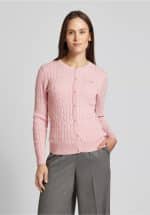 New collection GANT STRETCH COTTON CABLE CARDIGAN