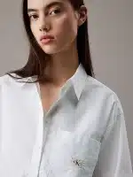 New collection CALVIN KLEIN JEANS CROPPED COTTON POPLIN SHIRT