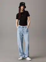 New Collection CALVIN KLEIN JEANS SLIM CROPPED BADGE T-SHIRT