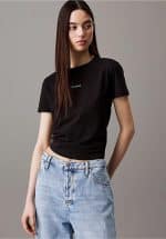 New Collection CALVIN KLEIN JEANS SLIM CROPPED BADGE T-SHIRT