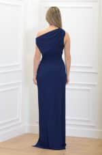 New Collection ELISABETTA FRANCHI RED CARPET JERSEY ASYMMETRIC DRESS
