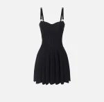 New collection ELISABETTA FRANCHI KNIT DRESS WITH PLEATS
