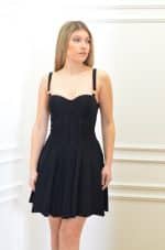 New collection ELISABETTA FRANCHI KNIT DRESS WITH PLEATS