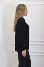 Clothes ELISABETTA FRANCHI BLOUSE IN GEORGETTE FABRIC WITH NECKLACE AND BOW