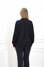 Clothes ELISABETTA FRANCHI BLOUSE IN GEORGETTE FABRIC WITH NECKLACE AND BOW