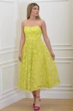 New Collection ALLURE EVENING STRAPLESS MIDI DRESS