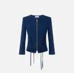 Evening wear ELISABETTA FRANCHI CRÊPE JACKET WITH CRISS CROSS LACES