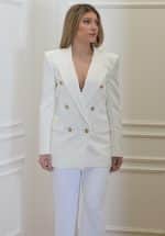 Clothes ELISABETTA FRANCHI CRÊPE JACKET WITH GOLDEN BUTTONS
