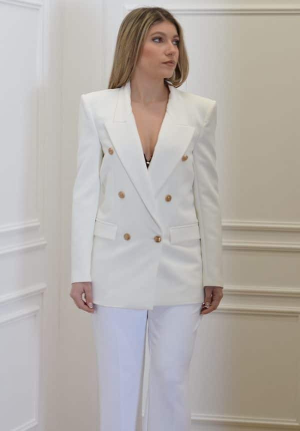 Clothes ELISABETTA FRANCHI CRÊPE JACKET WITH GOLDEN BUTTONS