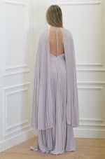 New Collection ELISABETTA FRANCHI RED CARPET DRESS MADE OF LUREX JERSEY FABRIC WITH CAPE