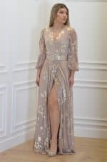 Clothes OPEN FASHION FLORAL LUREX DRESS