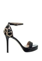 Sales MOURTZI BEIGE GIRAFFE PONYSKIN SANDALS