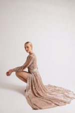 Clothes OPEN FASHION FLORAL LUREX DRESS