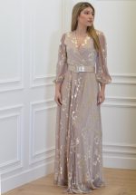 Clothes OPEN FASHION FLORAL LUREX DRESS