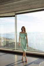 Clothes OPEN FASHION MINT OFF SHOULDER SEQUIN MIDI DRESS