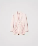 New Collection TWINSET LINEN BLEND SET WITH EMBROIDERY