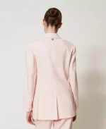 New Collection TWINSET LINEN BLEND SET WITH EMBROIDERY