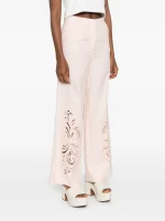 New Collection TWINSET LINEN BLEND SET WITH EMBROIDERY