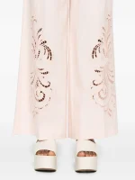 New Collection TWINSET LINEN BLEND SET WITH EMBROIDERY