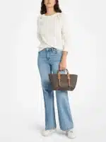 Bags MICHAEL KORS MOORE SMALL SIGNATURE LOGO SATCHEL