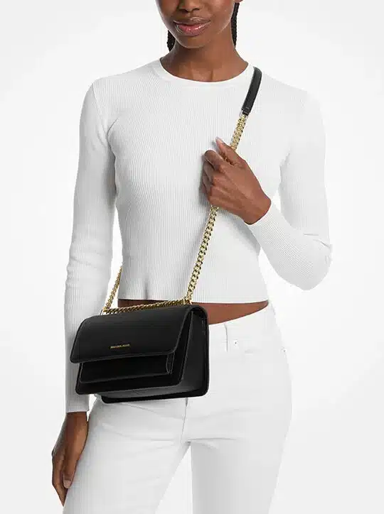 Bags MICHAEL KORS CLAIRE LARGE PEBBLED LEATHER CONVERTIBLE SHOULDER BAG