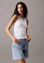 New Collection CALVIN KLEIN JEANS SLIM RIBBED COTTON TANK TOP
