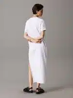 Clothes CALVIN KLEIN JEANS RIBBED COTTON MAXI T-SHIRT DRESS