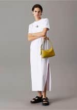 Clothes CALVIN KLEIN JEANS RIBBED COTTON MAXI T-SHIRT DRESS