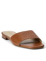 Flats LAUREN RALPH LAUREN EVERLEY CALFSKIN SLIDE