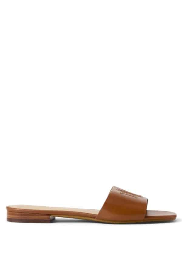 Flats LAUREN RALPH LAUREN EVERLEY CALFSKIN SLIDE