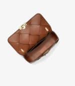 Bags MICHAEL KORS TRIBECA SMALL WOVEN LEATHER SHOULDER BAG