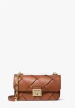 Bags MICHAEL KORS TRIBECA SMALL WOVEN LEATHER SHOULDER BAG
