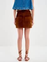 Clothing VICOLO MINI SKIRT IN REAL LEATHER