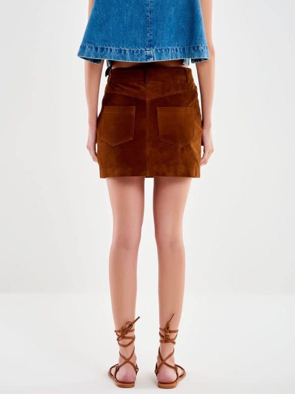 Clothing VICOLO MINI SKIRT IN REAL LEATHER