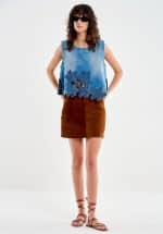 Clothing VICOLO MINI SKIRT IN REAL LEATHER