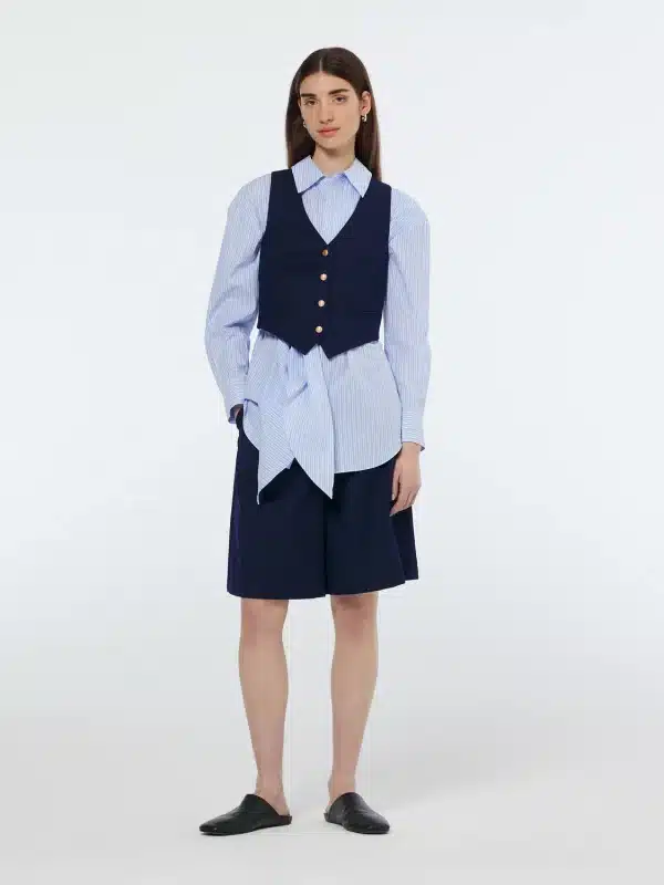 Clothes SCOTCH & SODA CROSS BACK GABARDINE TWILL WAISTCOAT