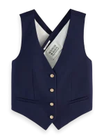 Clothes SCOTCH & SODA CROSS BACK GABARDINE TWILL WAISTCOAT