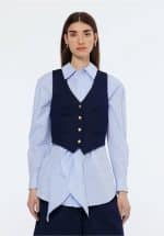 Clothes SCOTCH & SODA CROSS BACK GABARDINE TWILL WAISTCOAT