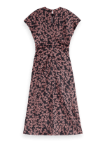 Clothes SCOTCH & SODA MIDI SATIN JACQUARD DRESS