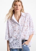 Sales MICHAEL KORS FLORAL LACE SHIRT WITH STUDS