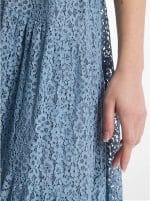 Sales MICHAEL KORS FLORAL LACE RUFFLE SLIP DRESS