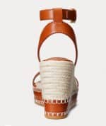 Sales LAUREN RALPH LAUREN HILARIE BURNISHED LEATHER ESPADRILLE