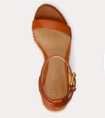 Sales LAUREN RALPH LAUREN HILARIE BURNISHED LEATHER ESPADRILLE