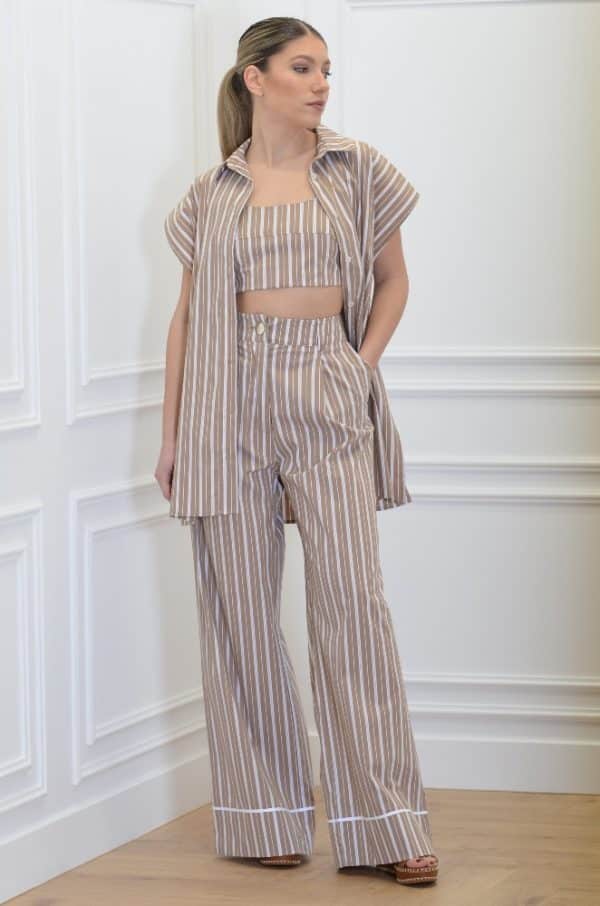 Sales CKONTOVA BEIGE STRIPED SET