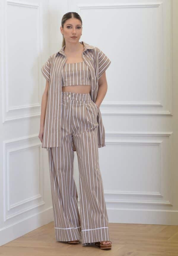 Sales CKONTOVA BEIGE STRIPED SET