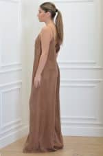 Clothing CKONTOVA CHOCOLATE FLARED JUMPSUIT WITH CROPPED KIMONO JACKET