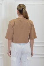 Sales CKONTOVA BEIGE PADDED SHOULDER T-SHIRT