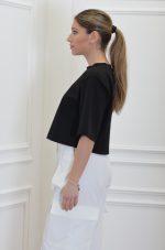 Sales CKONTOVA BLACK PADDED SHOULDER T-SHIRT